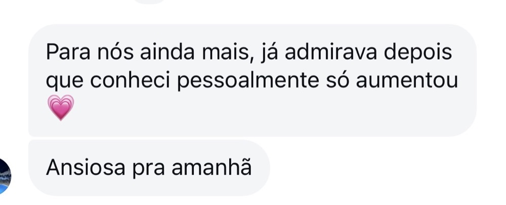 Print de feedback de aluna